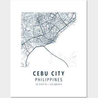 cebu city simple map Posters and Art